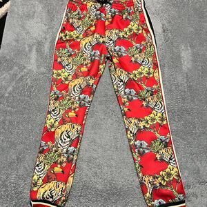 Victorious Pants Mens XXL Jungle Jogger Tiger Sweatpants Red